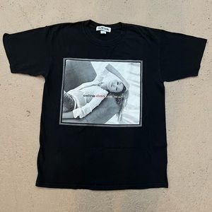 Celine Dion One Heart Graphic Tee Y2K Pop Icon Black T Shirt